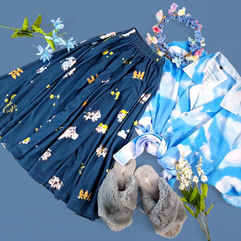 Clothing flat lay styled and photographed by me