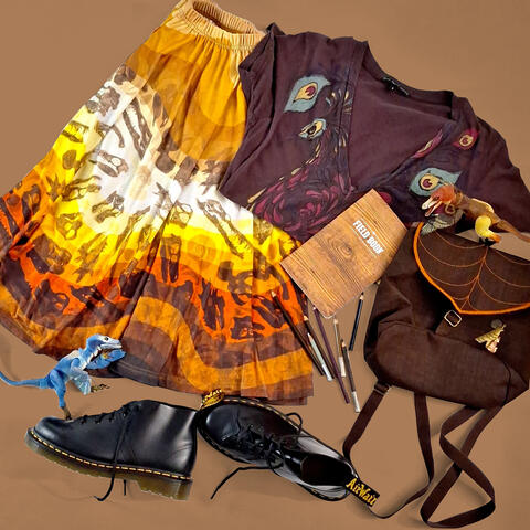 Clothing flat lay styled and photographed by me