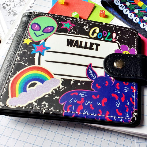 Composition book wallet